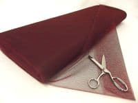 Dress Net 100% Polyester Tulle Fabric Material - BURGUNDY
